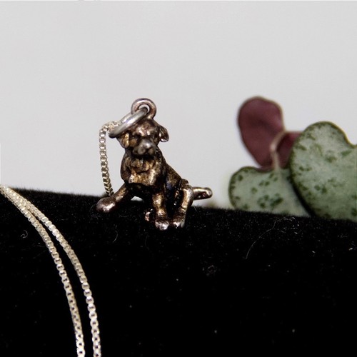 Sterling silver dog pendant - sterling,