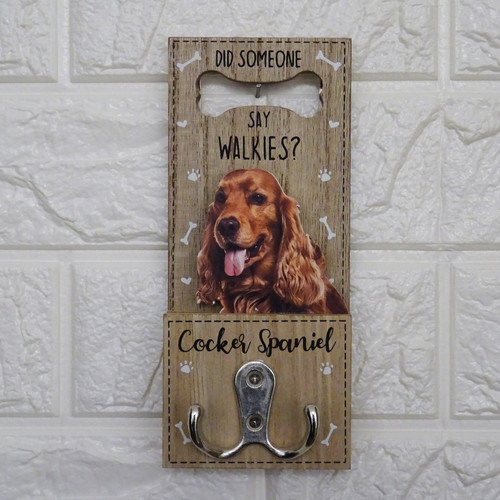 Cocker spaniel dog - spaniel, lead