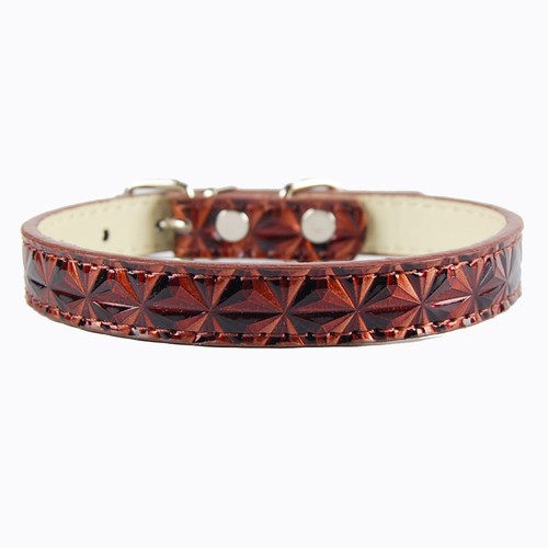 Diamond pattern dog collar - diamond,
