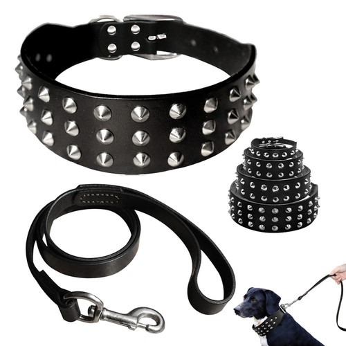 Black cool studded - black, leather